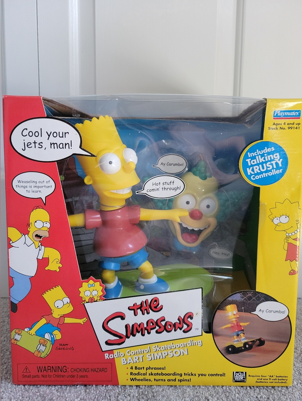 Vintage The Simpsons Radio Control Bart Skateboard